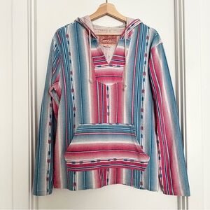 Brooklyn Cloth Men's Hoodie Pullover Size M Red White Blue Hipster Beach Soft